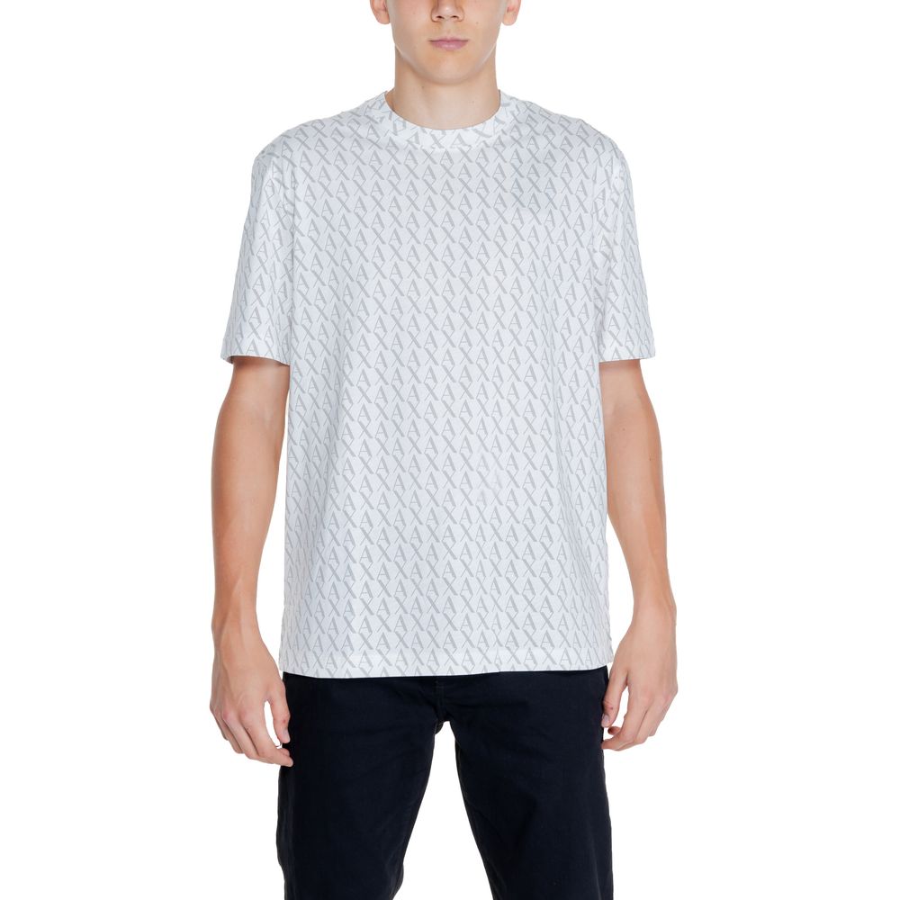 Armani Exchange White Cotton T-Shirt for Elevated Style