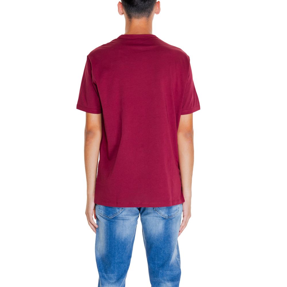Armani Exchange Bordeaux Cotton T-Shirt for Elevated Style