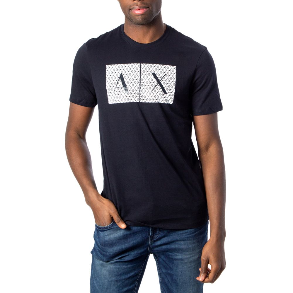 Armani Exchange Blue Cotton T-Shirt for Elevated Style