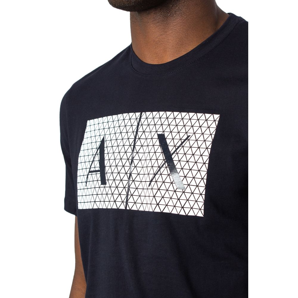 Armani Exchange Blue Cotton T-Shirt for Elevated Style