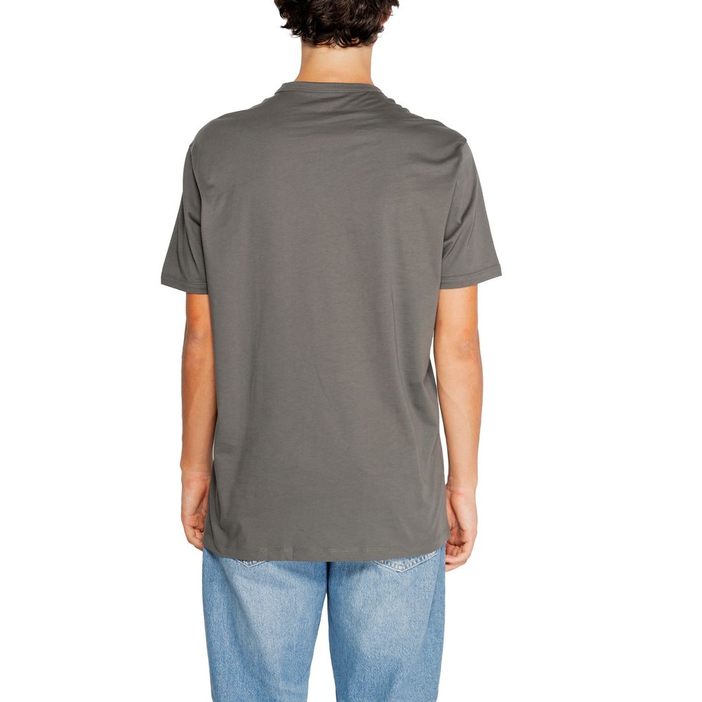 Armani Exchange Gray Cotton T-Shirt for Effortless Elegance