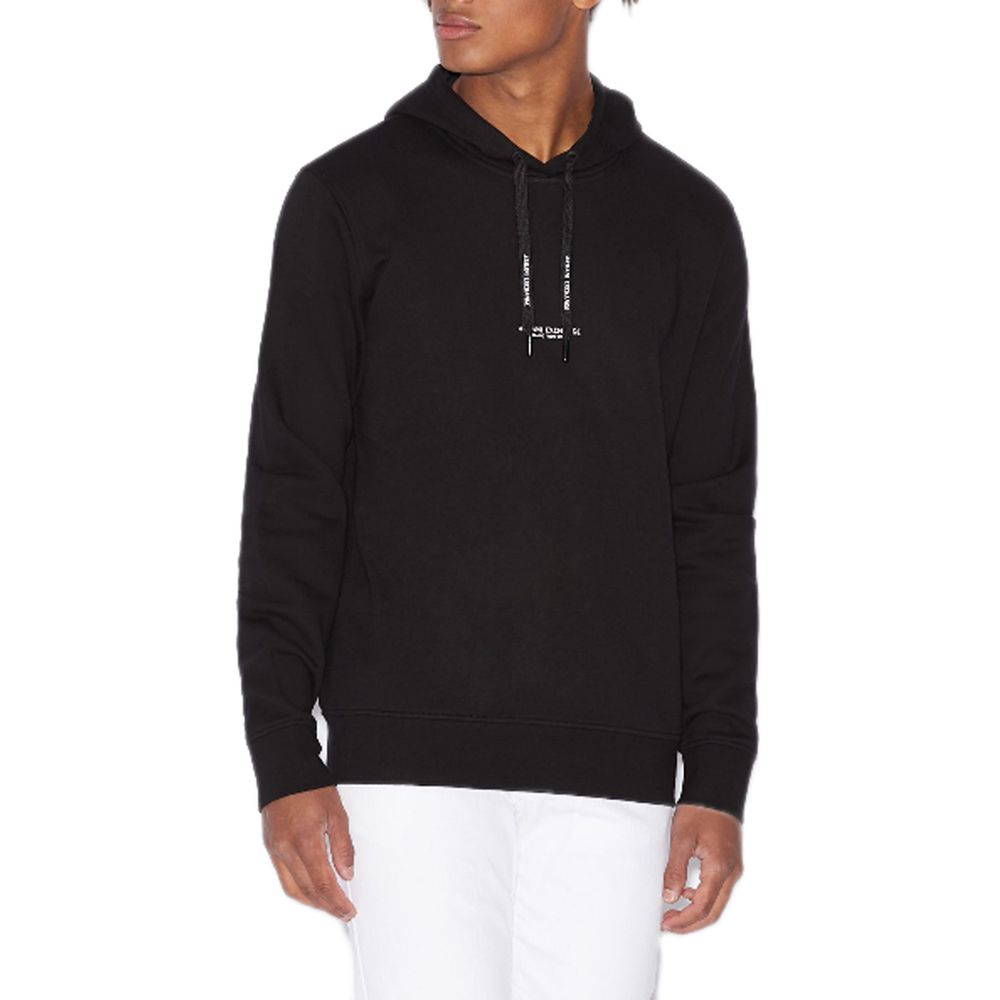 Armani Exchange Black Cotton Sweater for Effortless Style