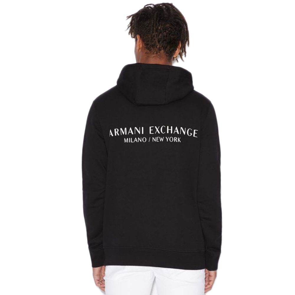 Armani Exchange Black Cotton Sweater for Effortless Style
