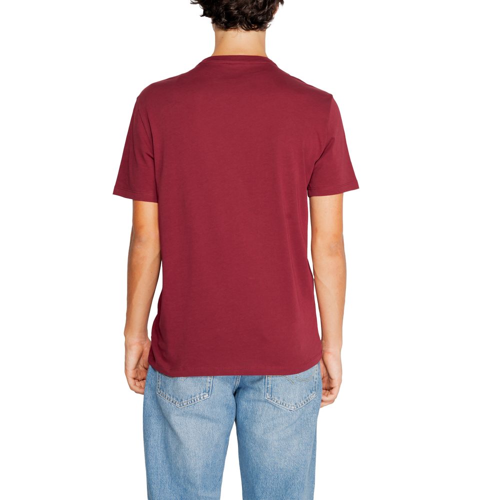 Armani Exchange Bordeaux Cotton T-Shirt for Elevated Style