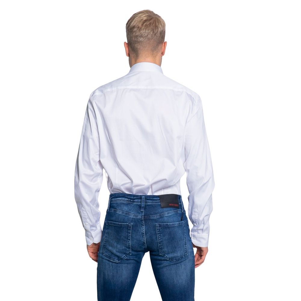 Armani Exchange White Cotton Shirt for Effortless Elegance