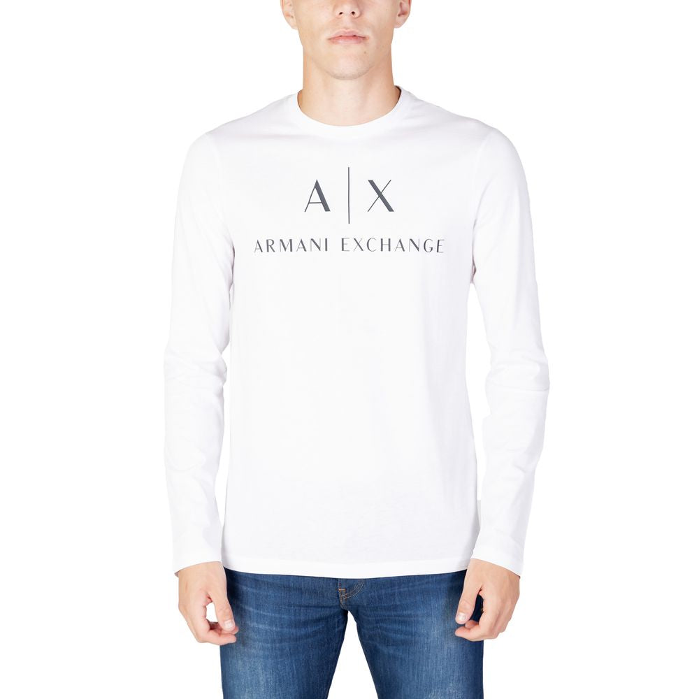Armani Exchange White Cotton Shirt for Effortless Elegance