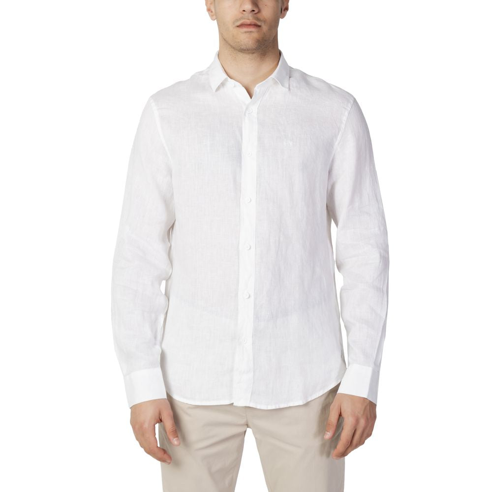Armani Exchange White Linen Shirt for Effortless Elegance