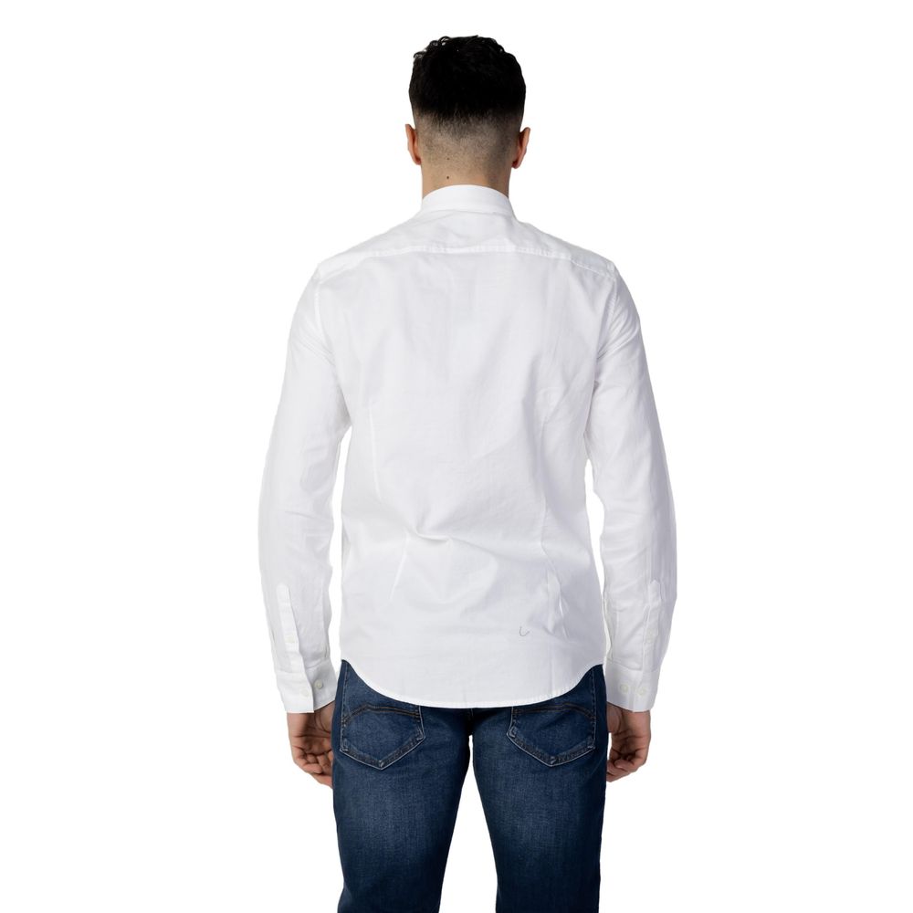 Armani Exchange White Cotton Shirt for Effortless Elegance