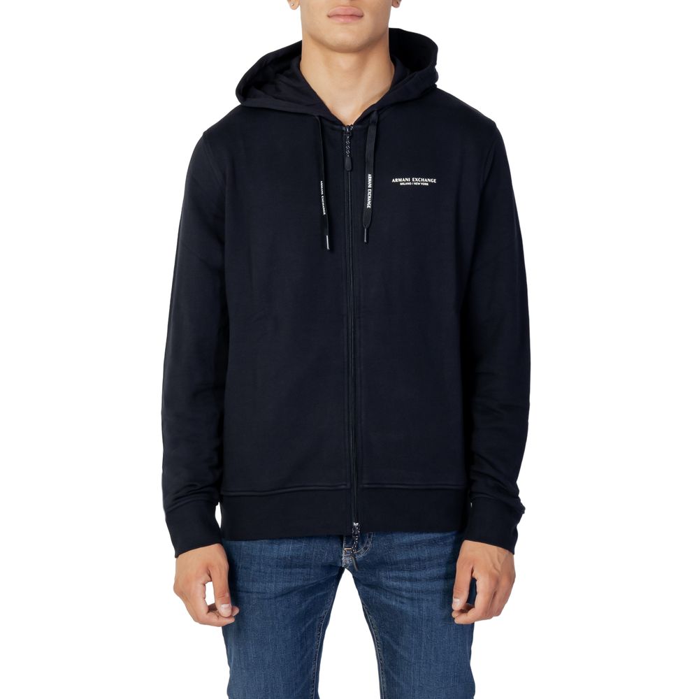 Armani Exchange Blue Cotton Sweater for Elevated Style