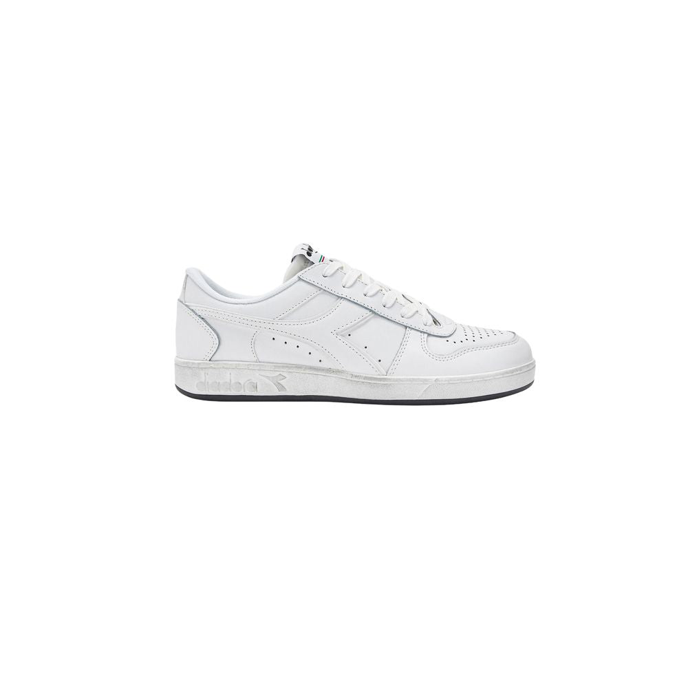 Diadora White Leather Sneaker for Effortless Elegance