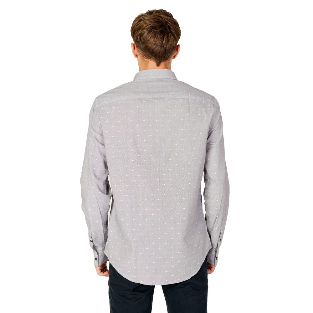 Armani Exchange Black Cotton Shirt for Modern Elegance