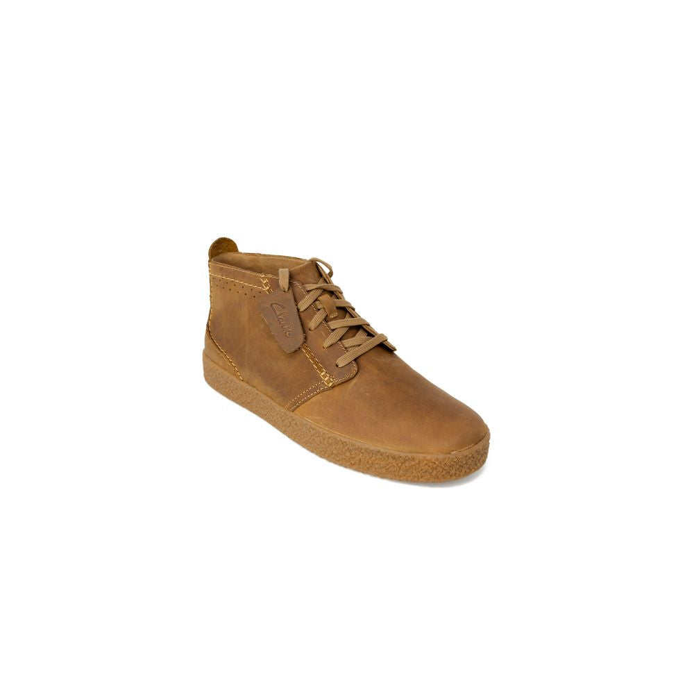 Clarks Beige Leather Boot - Timeless Elegance Redefined