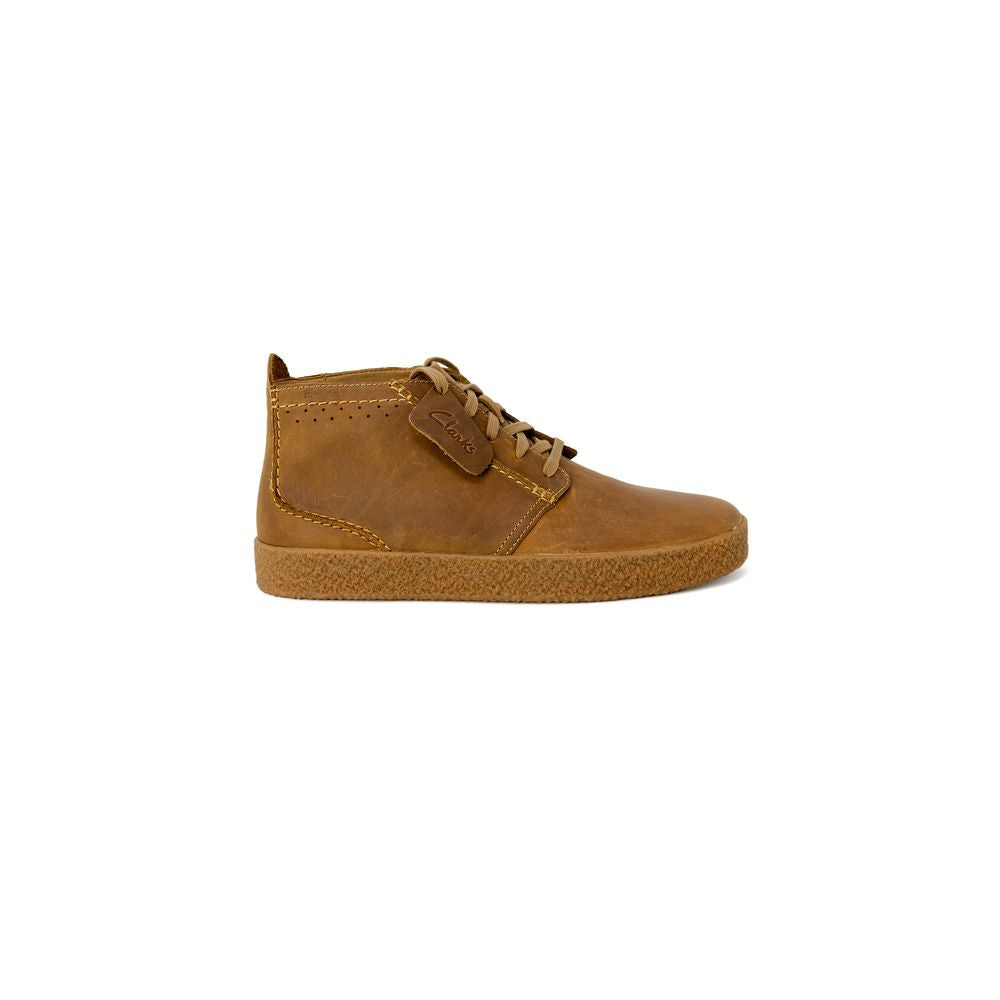 Clarks Beige Leather Boot - Timeless Elegance Redefined