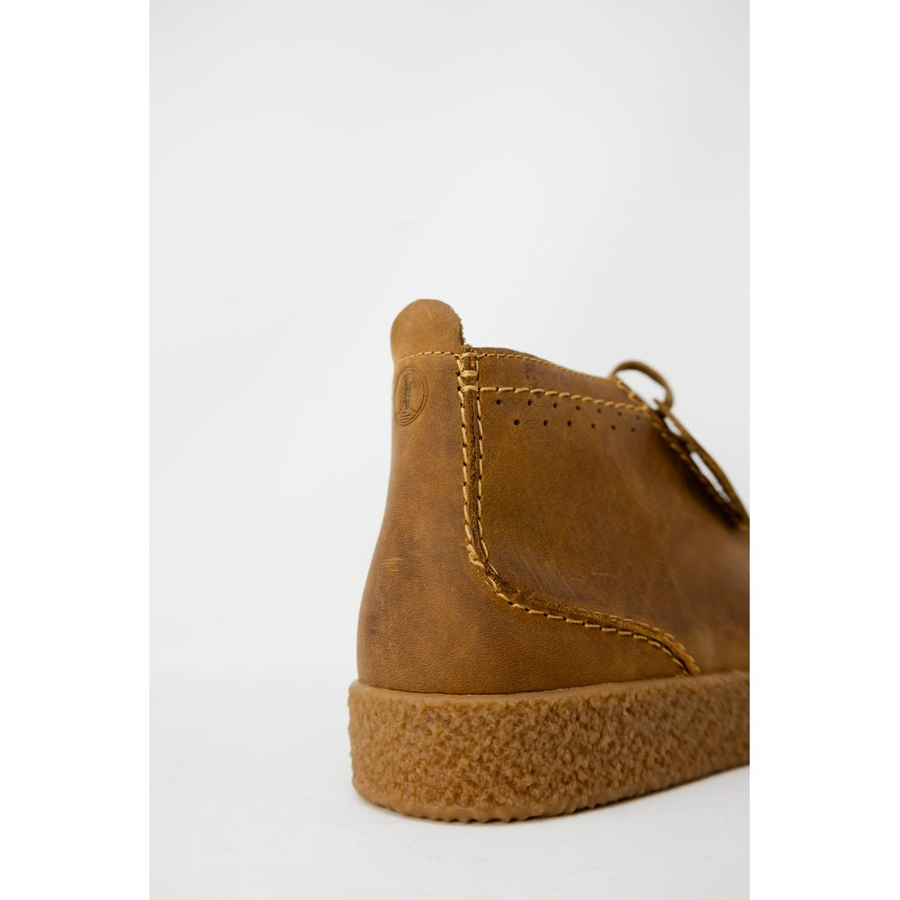 Clarks Beige Leather Boot - Timeless Elegance Redefined