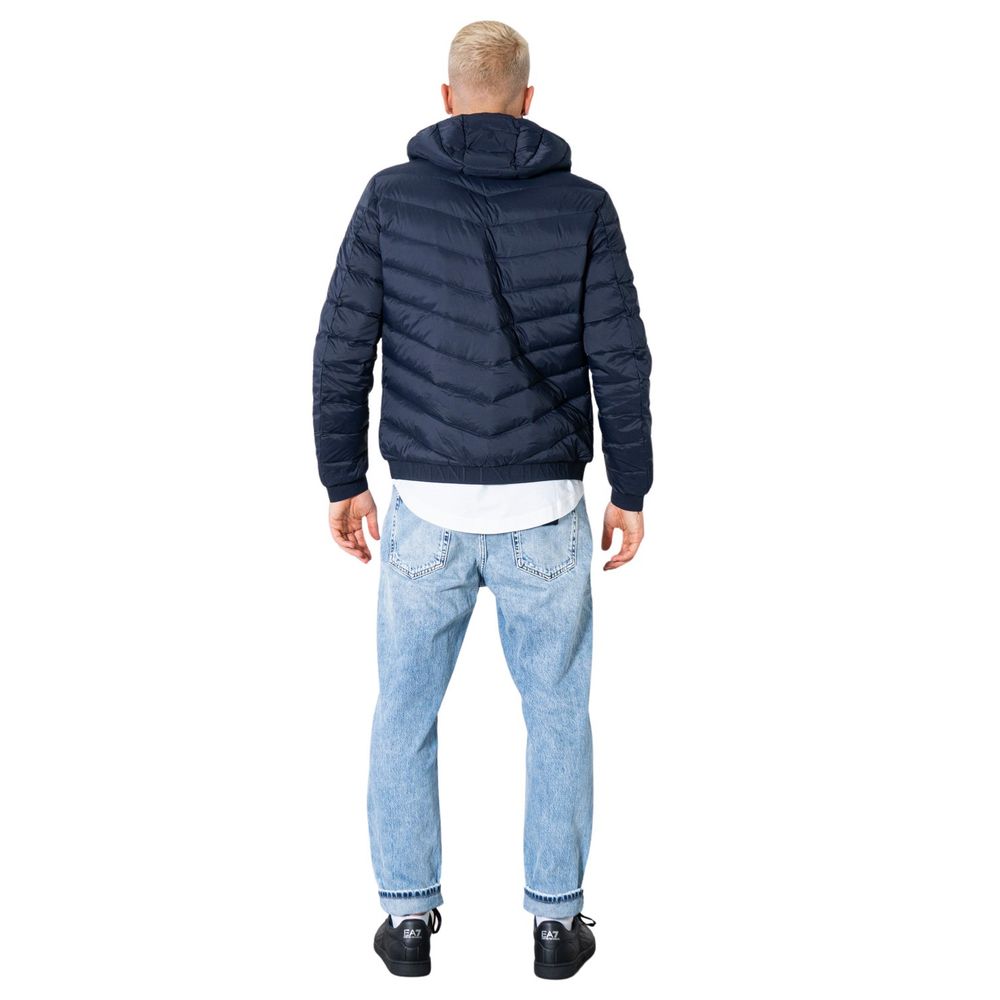 Armani Exchange Blue Cotton Jacket for Effortless Sophistication
