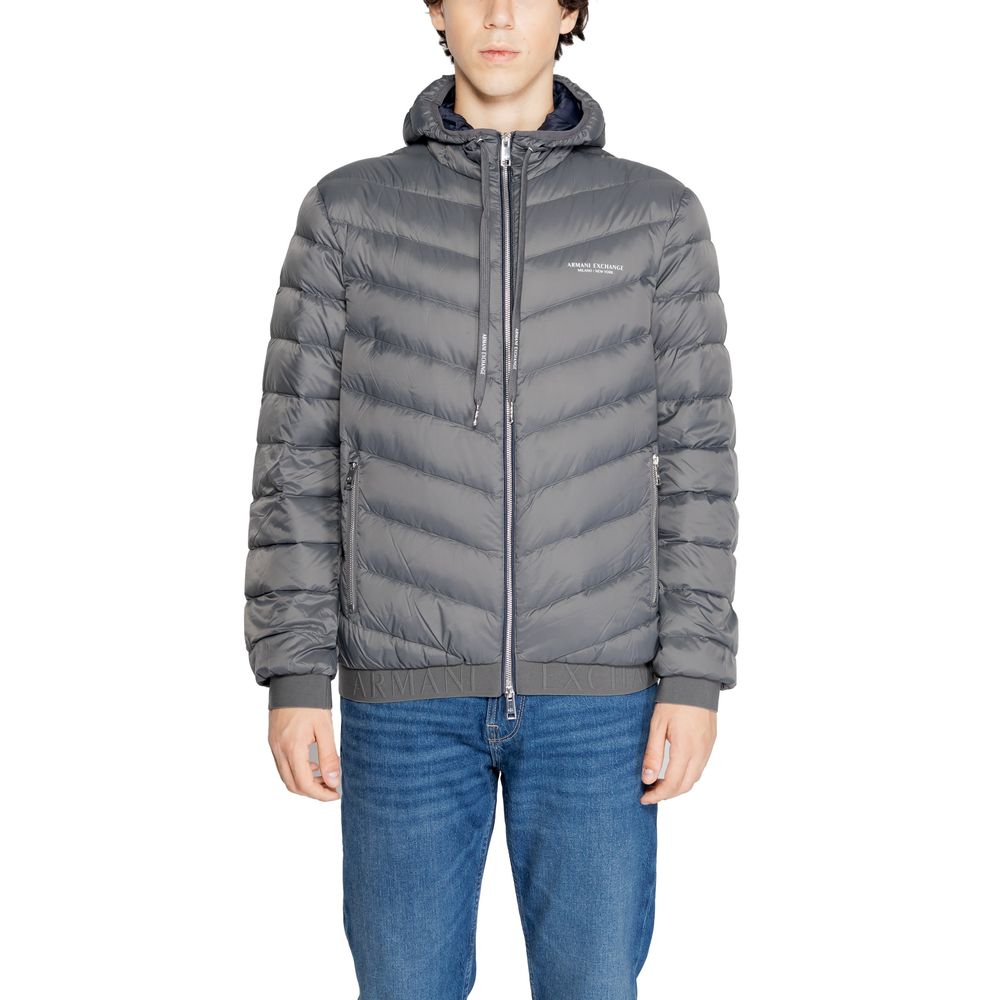 Armani Exchange Gray Jacket for Elevated Style