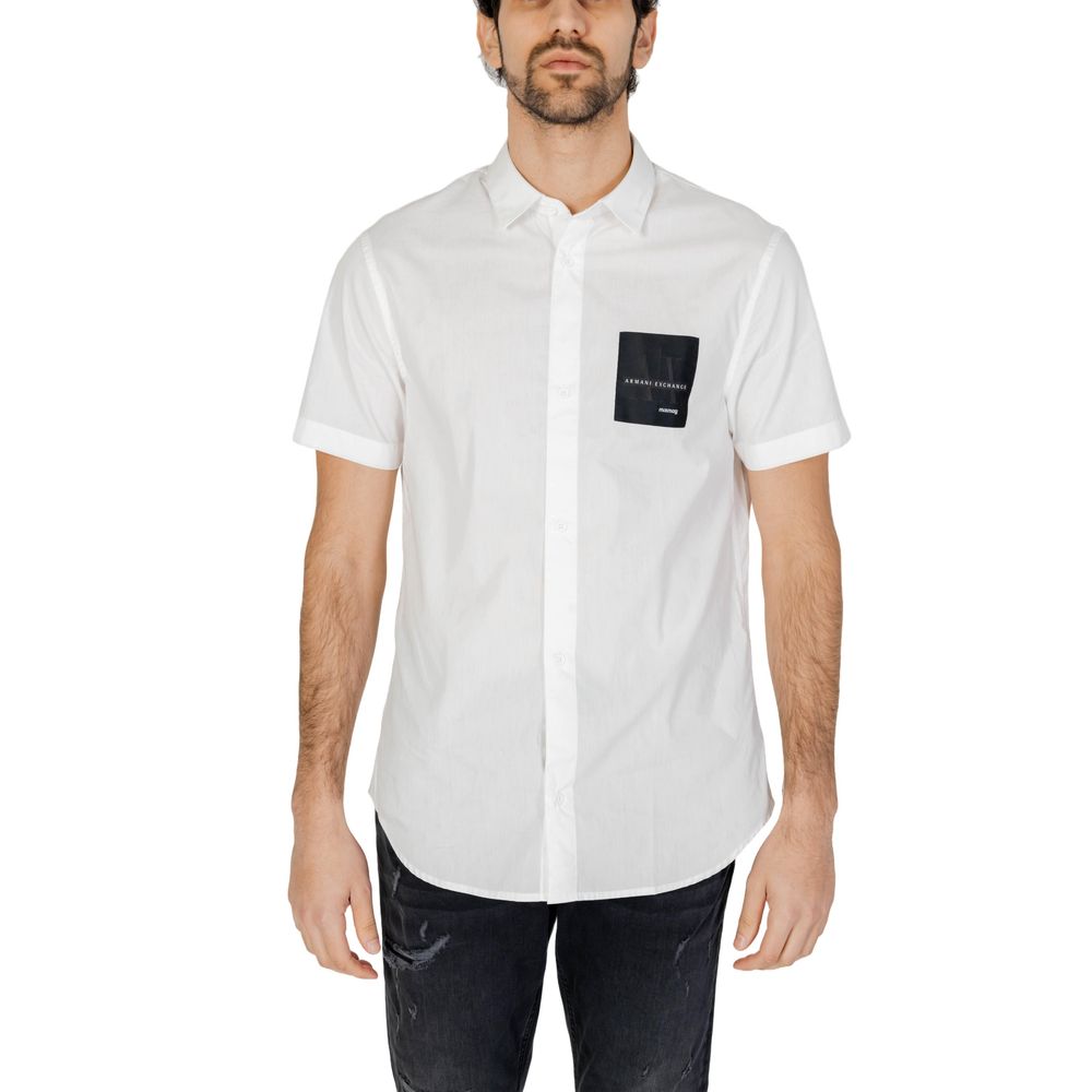 Armani Exchange White Cotton Shirt for Effortless Elegance