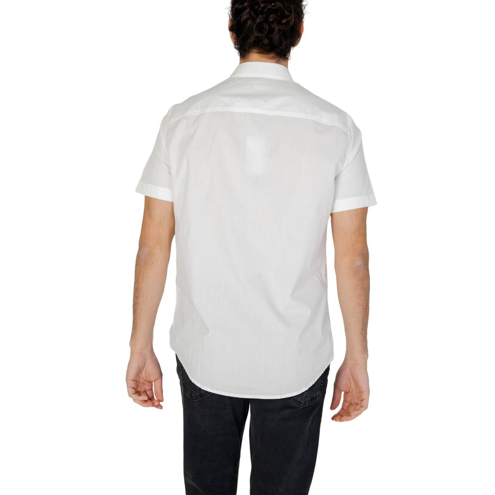 Armani Exchange White Cotton Shirt for Effortless Elegance