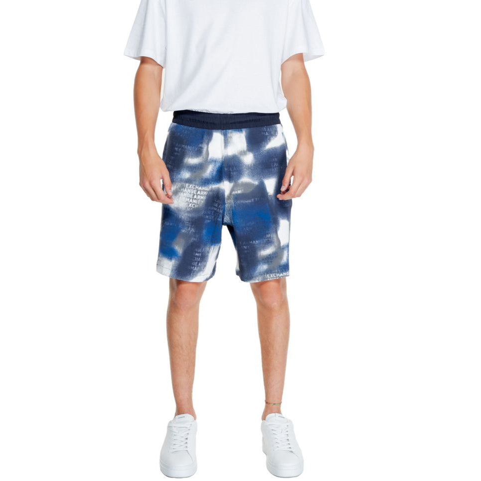 Armani Exchange Blue Cotton Shorts for Effortless Elegance
