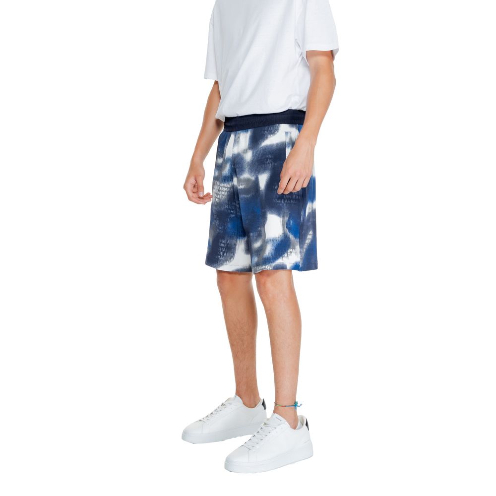 Armani Exchange Blue Cotton Shorts for Effortless Elegance