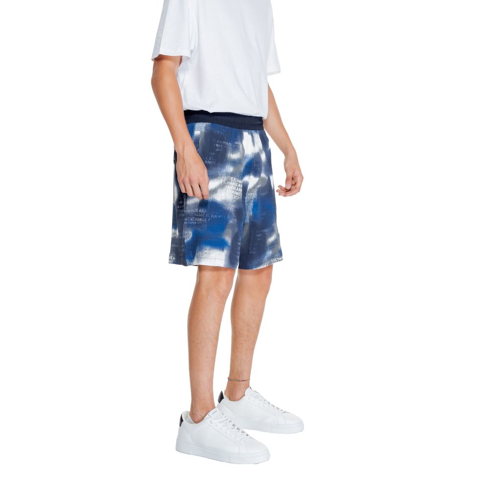 Armani Exchange Blue Cotton Shorts for Effortless Elegance