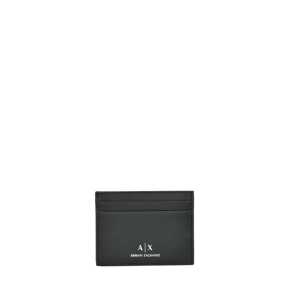 Armani Exchange Black Leather Wallet for Timeless Elegance