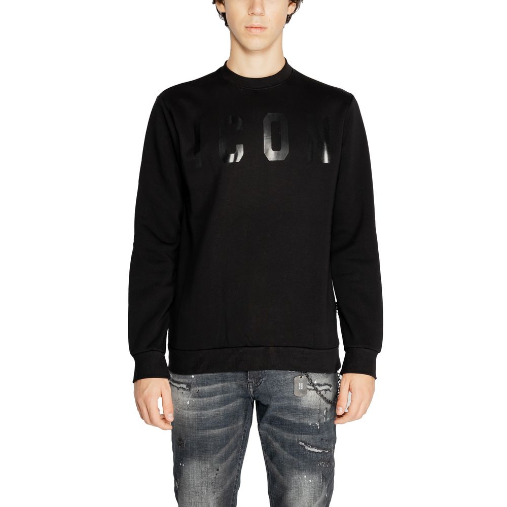 Icon Black Cotton Sweater for Effortless Sophistication