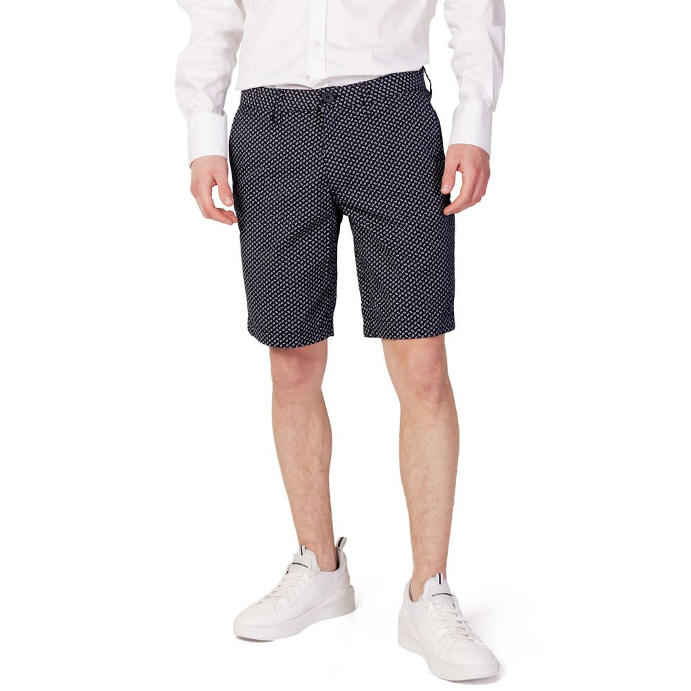 Armani Exchange Blue Cotton Short for Effortless Sophistication