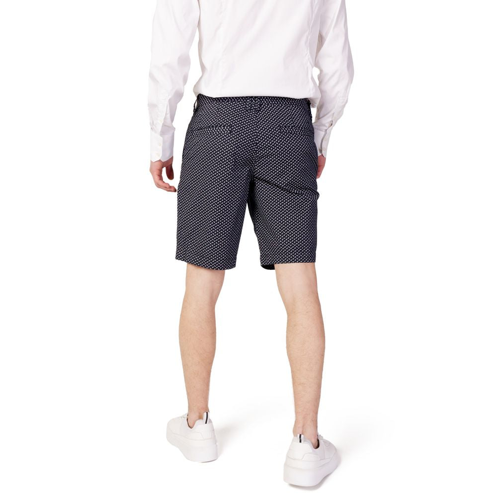 Armani Exchange Blue Cotton Short for Effortless Sophistication