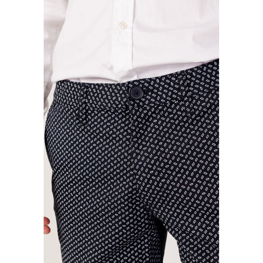 Armani Exchange Blue Cotton Short for Effortless Sophistication