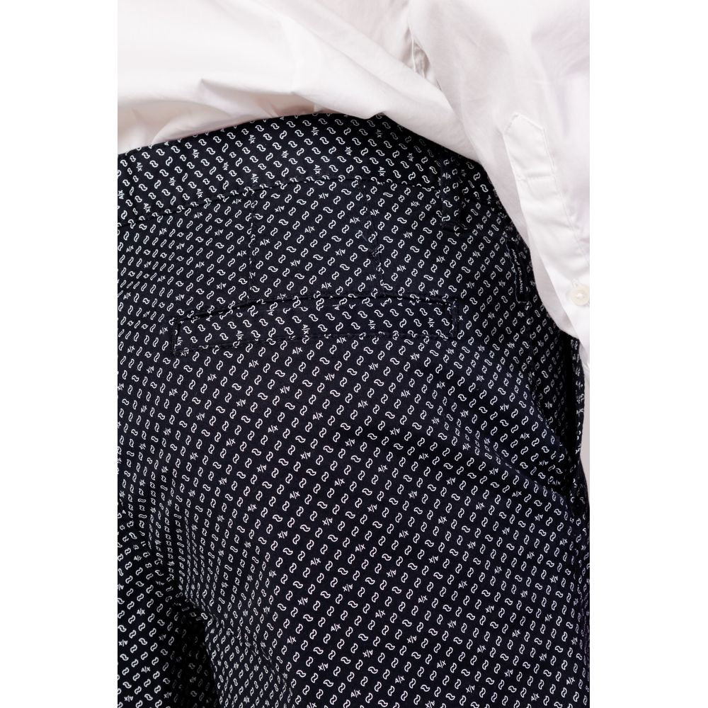 Armani Exchange Blue Cotton Short for Effortless Sophistication