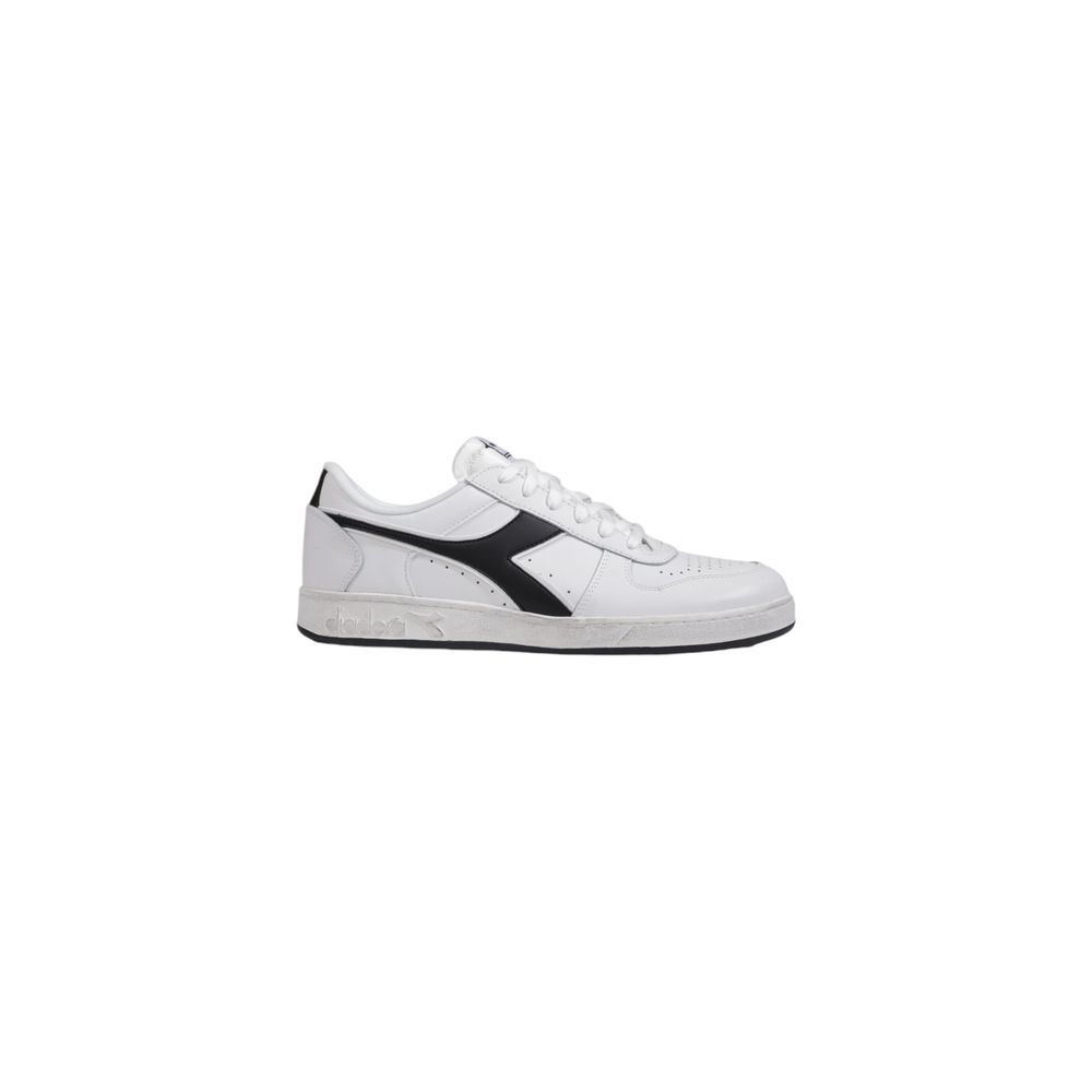 Diadora Black And White Leather Sneaker For Timeless Elegance