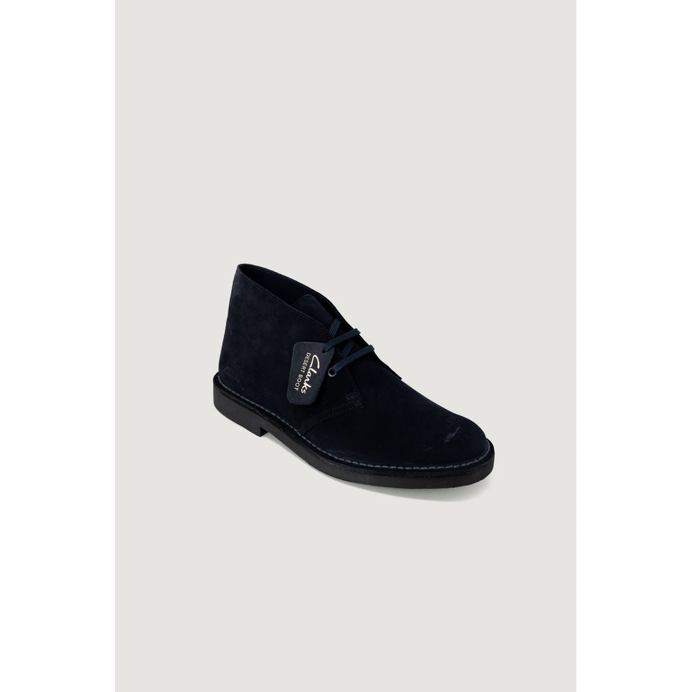 Clarks Blue Leather Boot - Sophisticated Ankle Footwear