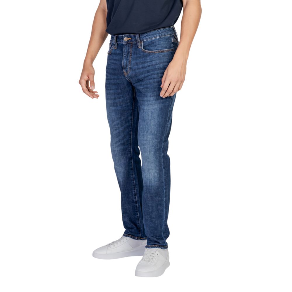 Armani Exchange Blue Cotton Jeans for Elevating Style