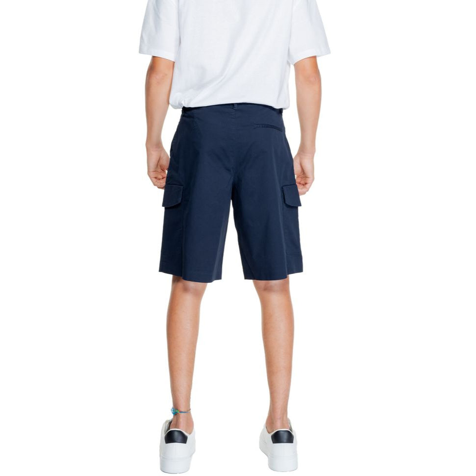 Armani Exchange Blue Cotton Shorts for Effortless Elegance