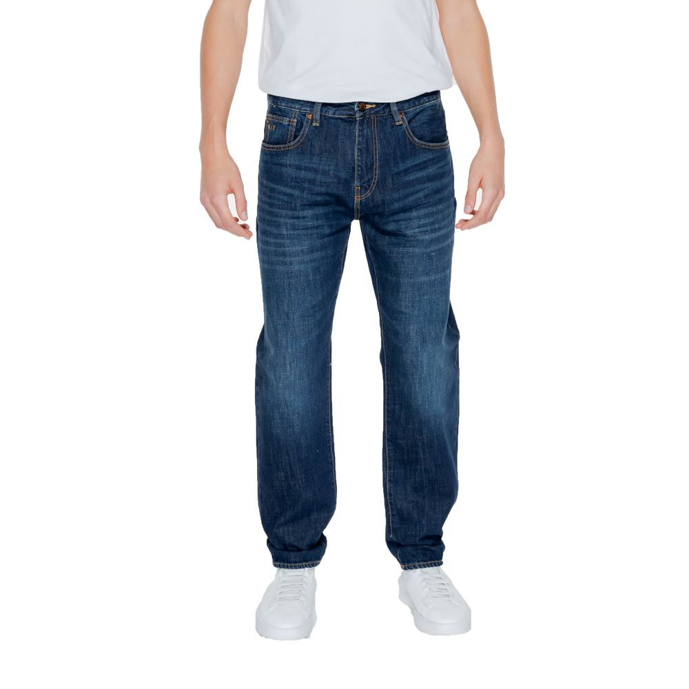 Armani Exchange Blue Cotton Jeans for Timeless Style