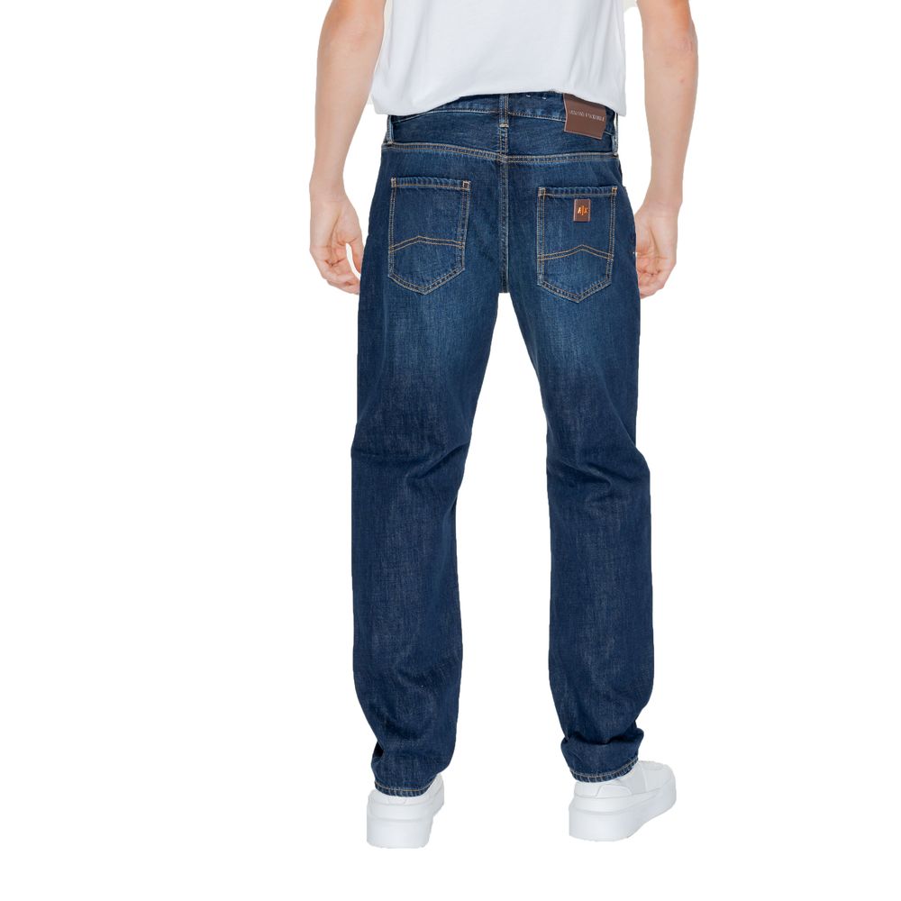 Armani Exchange Blue Cotton Jeans for Timeless Style