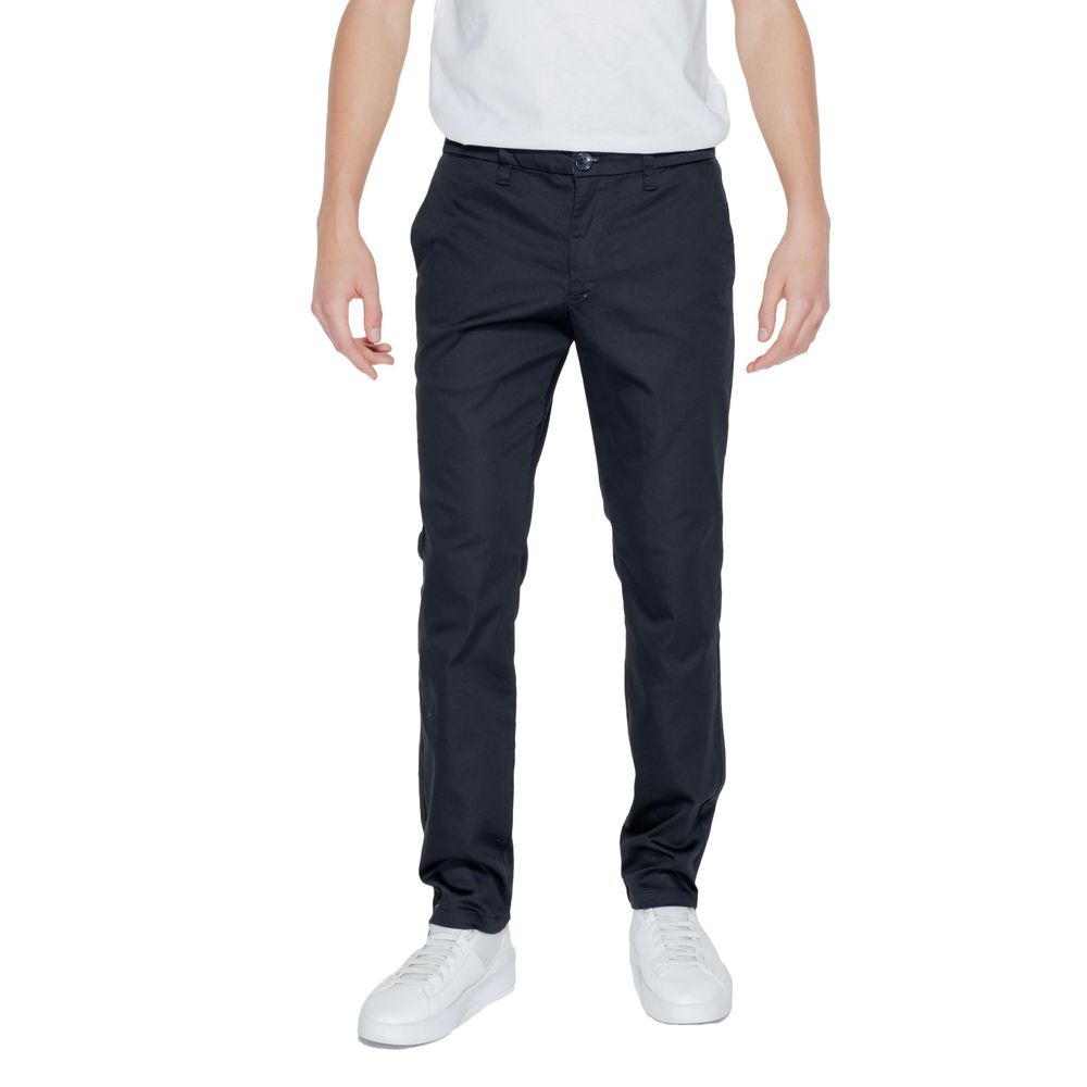 Armani Exchange Black Cotton Jeans for Effortless Elegance