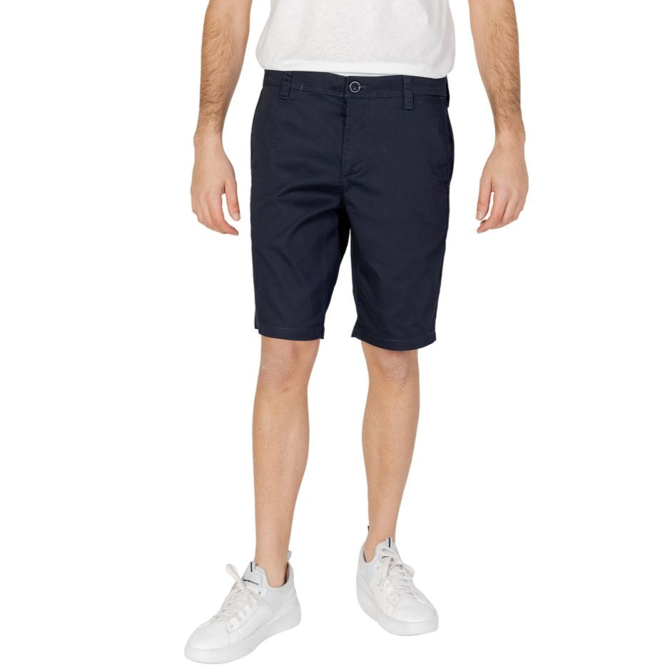 Armani Exchange Blue Cotton Shorts for Effortless Elegance