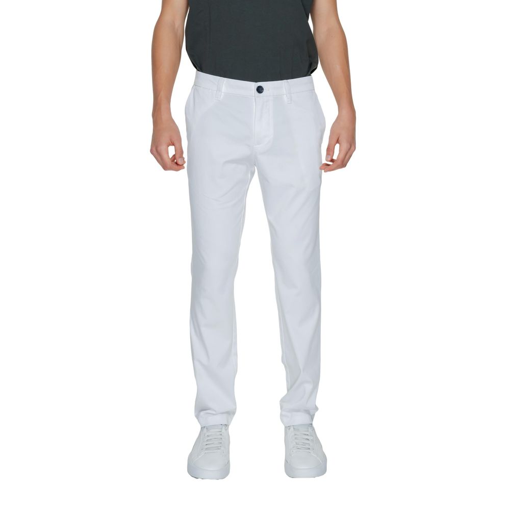 Armani Exchange White Cotton Jeans & Pant for Timeless Style