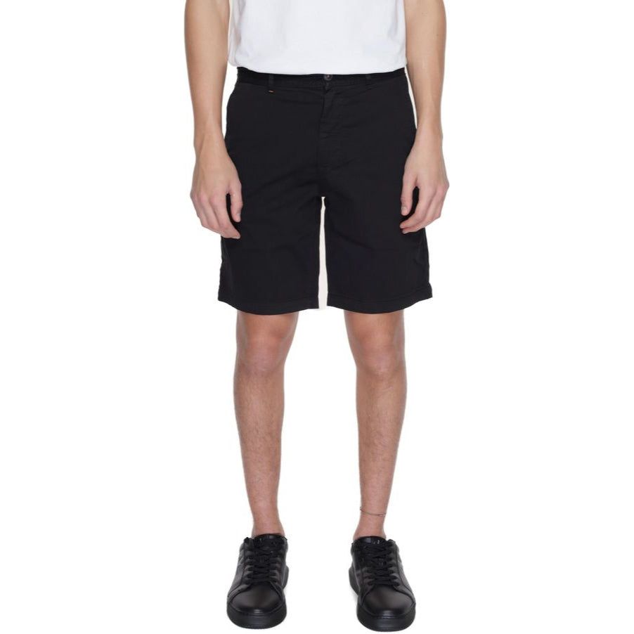 Hugo Boss Black Cotton Shorts for Effortless Elegance