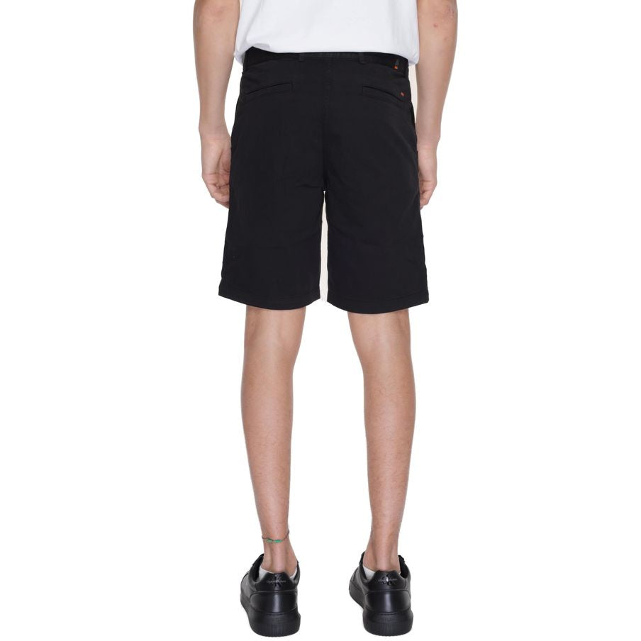 Hugo Boss Black Cotton Shorts for Effortless Elegance