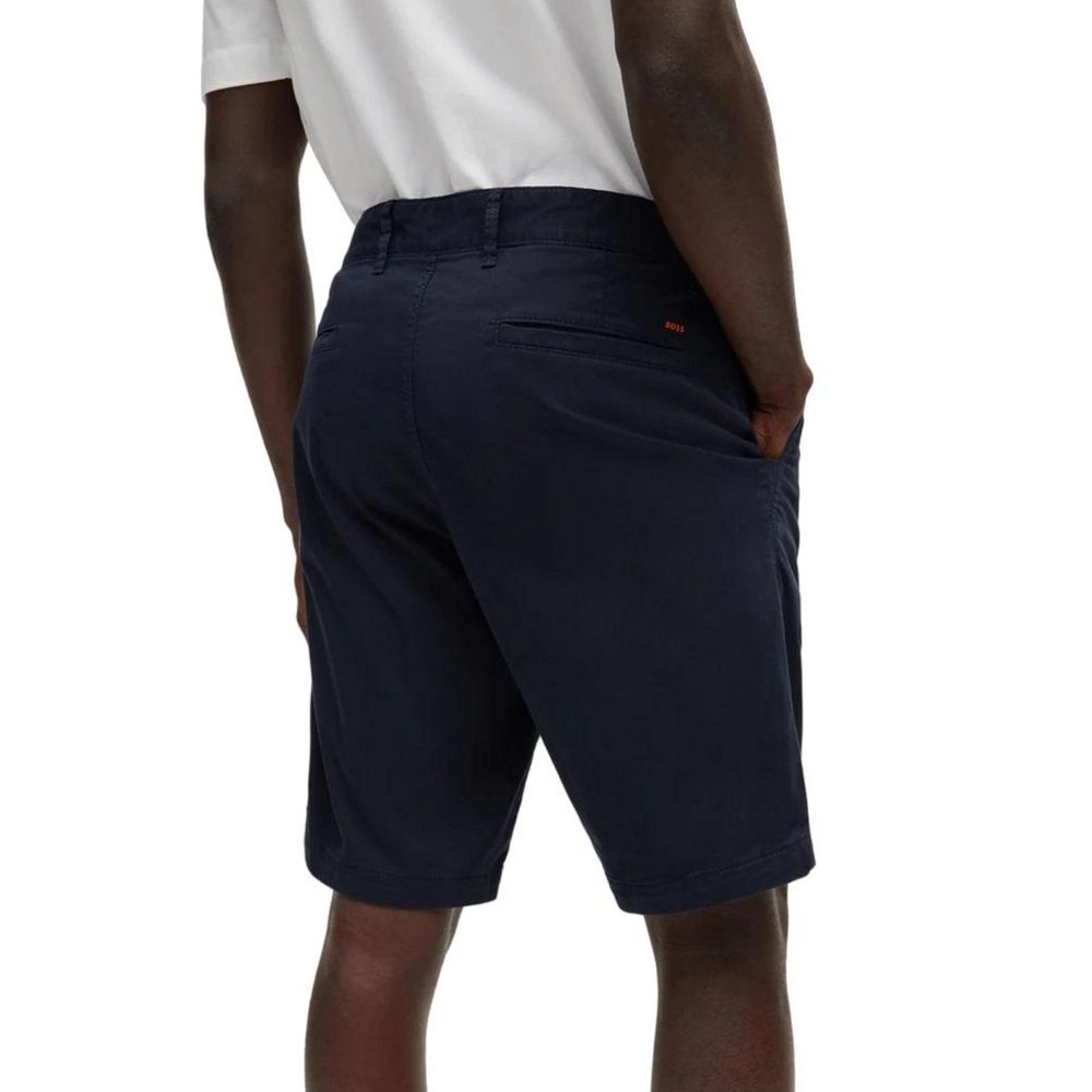 Hugo Boss Blue Cotton Short for Effortless Summer Elegance