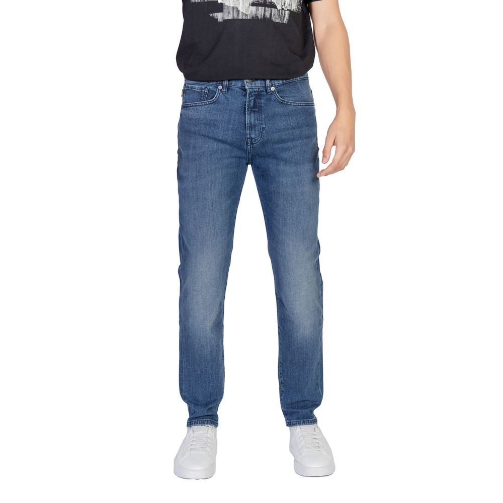 Hugo Boss Blue Cotton Jeans for Elevated Style