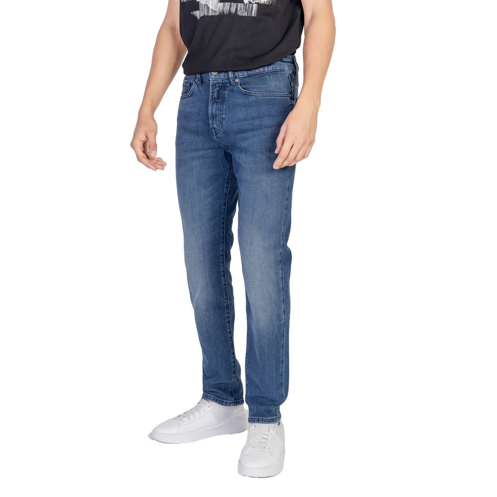 Hugo Boss Blue Cotton Jeans for Elevated Style