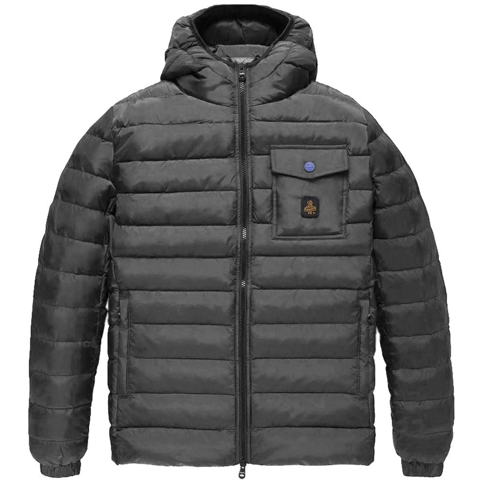 Refrigiwear Gray Nylon Jacket - Elevated Outdoor Elegance