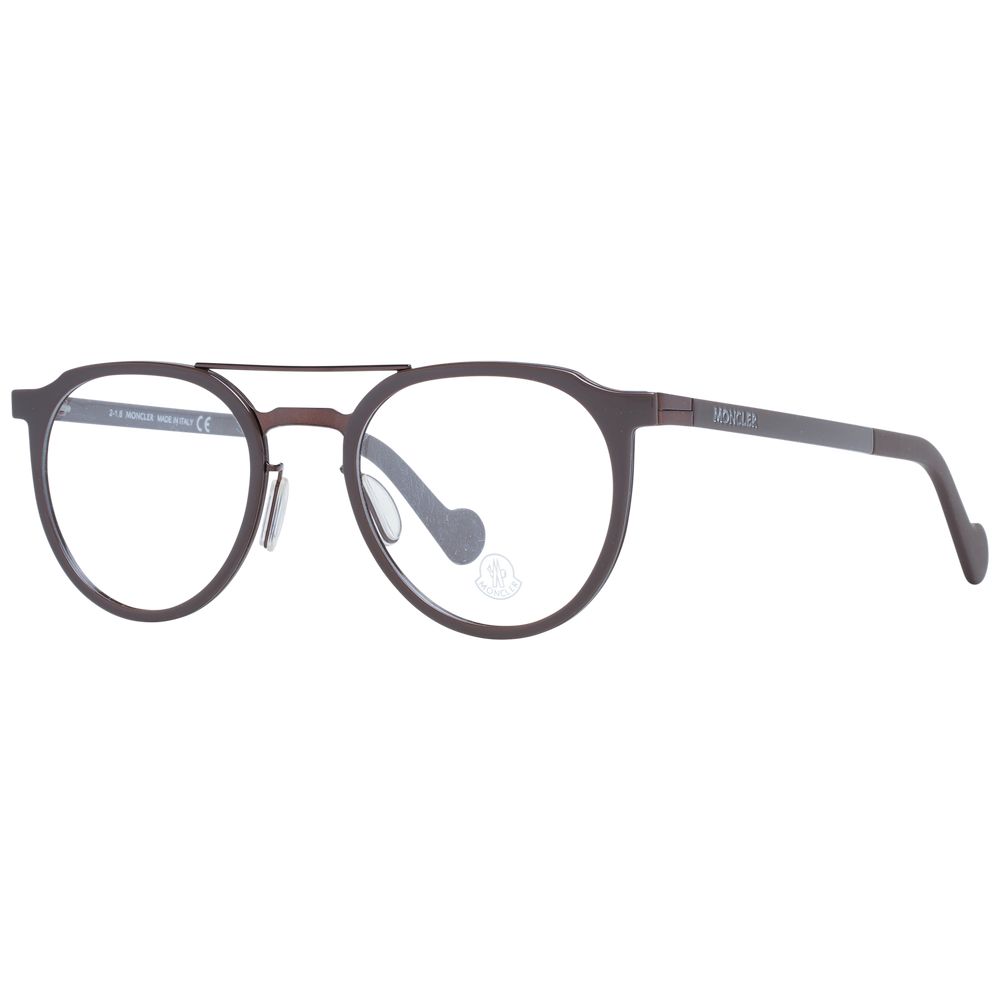 Moncler Brown Metal Optical Frames for Timeless Elegance