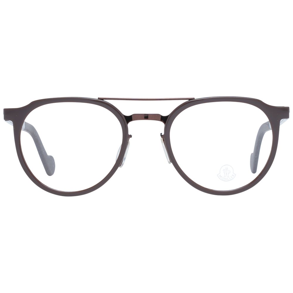 Moncler Brown Metal Optical Frames for Timeless Elegance
