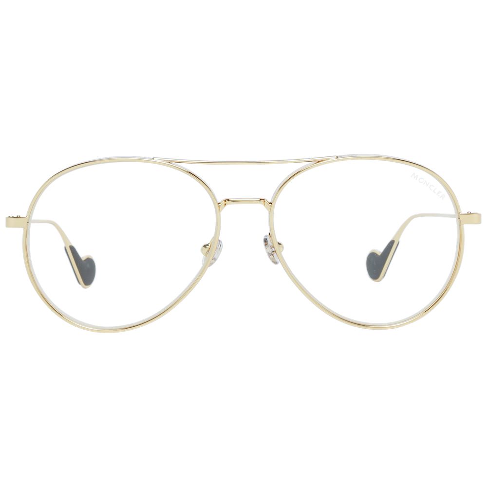 Moncler Gold Metal Sunglasses with Vibrant Yellow Lenses