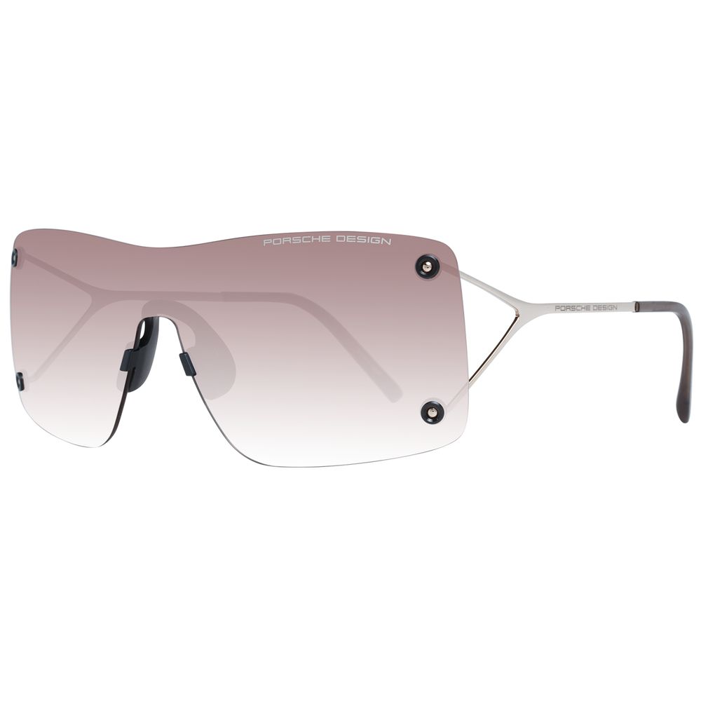 Porsche Design Gold Titanium Sunglasses with Gradient Lenses